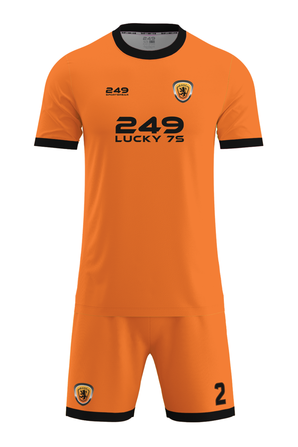 Lucky 7s Orange and Black Bundle Front - Twenty 4 Nine Clothing Co. (Sportswear)