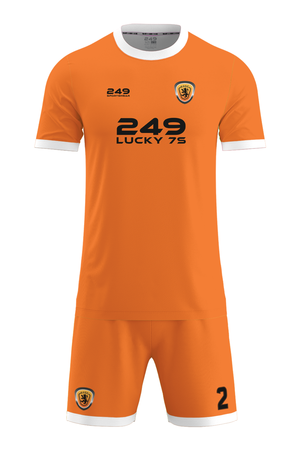 Lucky 7s Orange and White Bundle Front - Twenty 4 Nine Clothing Co. (Sportswear)